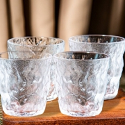 冰川纹玻璃杯 透明款 330ml*4