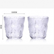 恩也 冰川纹玻璃杯 320ML*2个