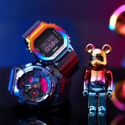 CASIO 卡西欧 上海夜BE@RBRICK联名方块 GM-110SN 男女款石英腕表