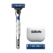 Gillette 吉列 锋速3突破 3D球贴合面部 3层超薄刀片（1刀架2刀头+保护盒套装）