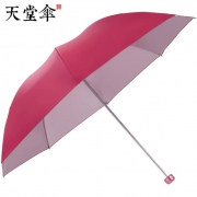Paradise 天堂伞 三折纯色晴雨伞