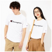 Champion 冠军 经典美版ins潮情侣大C/草写LOGO男女短袖T恤圆领上衣
