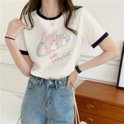 Puella 拉夏贝尔旗下  撞色拼接  短袖T恤 2A11783TS032