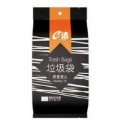 e洁 背心手提式垃圾袋 45x59cm 加厚款 4卷共100只 *3件