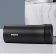 苏泊尔（SUPOR）保温杯男女士不锈钢带茶滤泡茶养生水杯 500ML-儒雅黑