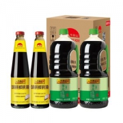 李锦记 薄盐生抽+味蚝鲜蚝油 1750ml*2+680g*2