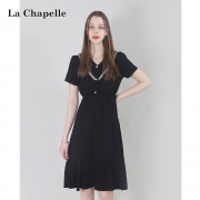 拉夏贝尔  Laetia  法式复古赫本  黑色连衣裙 912612183
