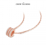 CHOW TAI SENG 周大生 S925 红色小蛮腰锁骨链