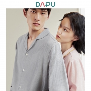 DAPU 大朴 情侣纯棉条纹睡衣套装