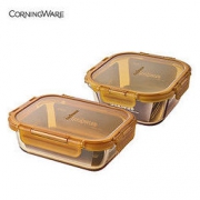 CorningWare 康宁锅 耐热玻璃便当盒 500ml+600ml