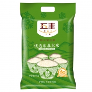 限地区：五丰 优选东北大米 5kg*3件