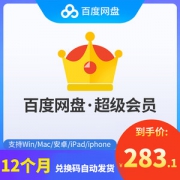 百度网盘 超级会员 年卡 12个月