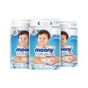 moony 畅透系列 婴儿纸尿裤 M64片*3包