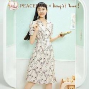 PEACEBIRD 太平鸟 丘比联名款 A6FAA2650C2 翻领连衣裙