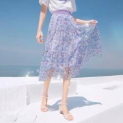 xiangying 香影 女士高腰a字半身雪纺裙