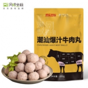 风味坐标 手打潮汕正宗牛肉丸 250g  肉含量约85%