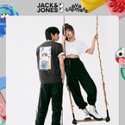 JACK&JONES 杰克琼斯 220301128 情侣卡通T恤