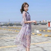 JEANSWEST 真维斯  女士中长裙   网纱连衣裙  JY-02-242146-415DQ