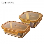 CorningWare 康宁锅 耐热玻璃便当盒 500ml+600ml