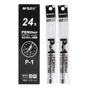 不易断线！M&G 晨光 P-1 中性笔替芯 0.38mm 黑色 24支/盒