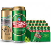 青岛啤酒 1903精酿金罐+山水 500*30听