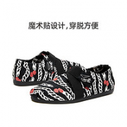 J&M 快乐玛丽 EH7170M 男士图腾休闲帆布鞋