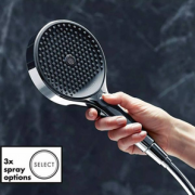 销量第一！Hansgrohe 汉斯格雅 Rainfinity境雨系列 130mm手持花洒（镀铬面）  含税到手约￥493