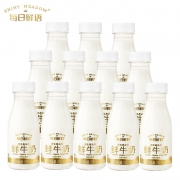 PLUS会员：每日鲜语 巴氏杀菌盒装纯牛奶 全 250ml*12瓶