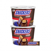 SNICKERS 士力架 花生夹心巧克力全家桶460g*2桶