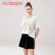 Kappa 情侣纯棉休闲运动服 家居服 短袖+短裤
