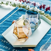 DANYU 丹语 几何透明五彩无铅玻璃杯 320ml