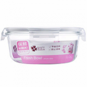 微波可用！Lilac 紫丁香 ZF2214 耐热玻璃保鲜盒 1L