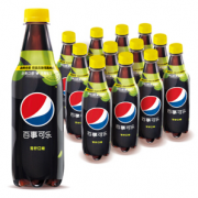 PLUS会员！PEPSI 百事 可乐 无糖 青柠味 中胶瓶 500ml*12瓶