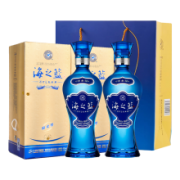 PLUS会员：YANGHE 洋河 海之蓝 蓝色经典 浓香型白酒 42度 375ml*2瓶
