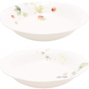 prime会员！Narumi 鸣海 Narumi 露西花园 2只装椭圆形骨瓷盘 23cm 96011-23065P  直邮含税到手￥163.67