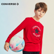 休闲舒适！CONVERSE 匡威 儿童纯棉长袖T恤