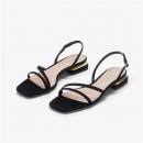 CHARLES & KEITH 不对称绊带 低跟凉鞋