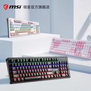 微星 GK50Z RGB灯效 104键机械键盘 高特轴体 适合入手体验