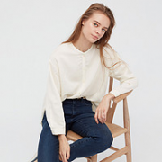 UNIQLO 优衣库 433627 女装立领衬衫