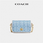 COACH 蔻驰 Chambray DINKY C4689_B4SUX 女士18号手袋
