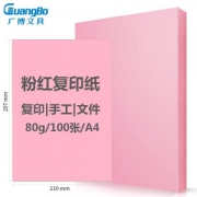 GuangBo 广博 F8069R 彩色复印纸 80g A4 100张