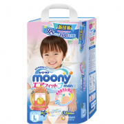 moony 畅透系列 婴儿拉拉裤 L 44片 男宝宝