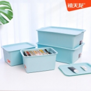 Citylong 禧天龙 内衣化妆品收纳箱 樱草蓝 带盖中号*3件