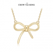 CHOW TAI SENG 周大生 女士蝴蝶结项链 S0PC0034