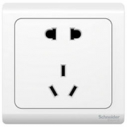 Schneider Electric 施耐德电气 施耐德 轻逸系列 五孔插座 清雅白 单支装