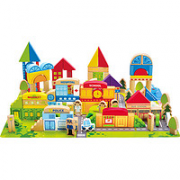 Hape 125块城市情景积木