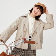 Semir 森马 13010100043 短款翻领风衣