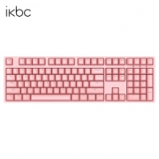 iKBC C210 108键 有线键盘 粉色 红轴