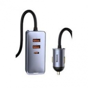 PLUS会员：BASEUS 倍思 车载充电器 120W 2U 2C版 全车同充