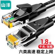 京东PLUS会员：SAMZHE 山泽 六类网线 1.8米